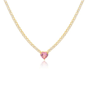 Colar Cravejada Com Zircônia